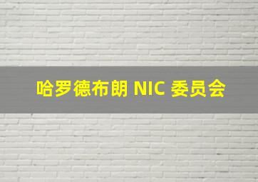 哈罗德布朗 NIC 委员会